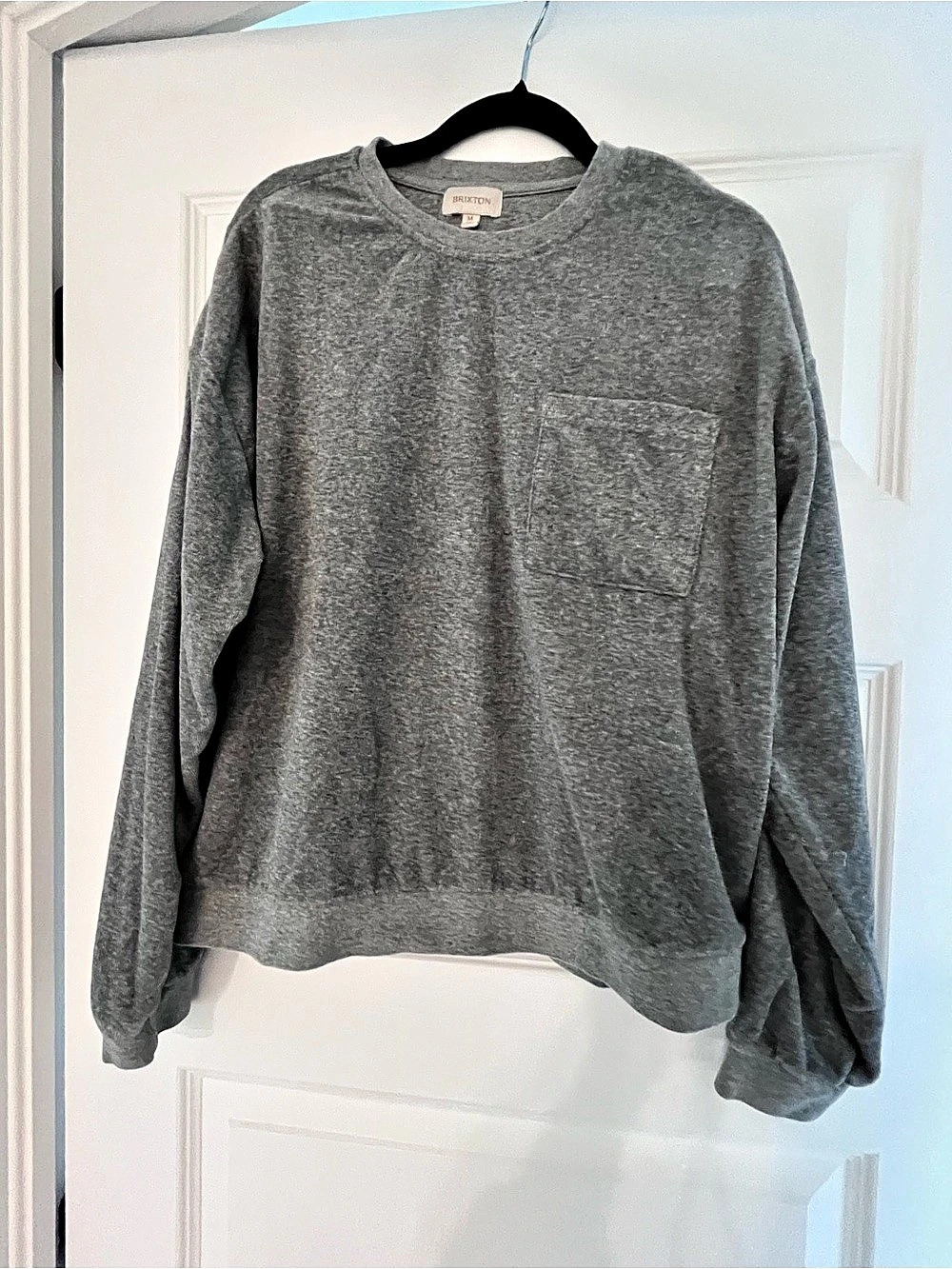 Brixton Gray Crewneck Pullover and Pants Set Size Medium Like New